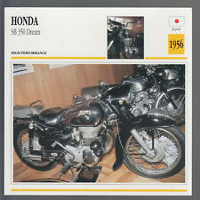 1956 Honda SB 350cc Dream (344cc) Japan Motorcycle Photo Spec Sheet Info Card for sale  Canada