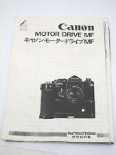Manual de instrucciones Canon Motor Drive MF - fotocopia segunda mano  Embacar hacia Argentina