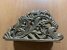 Used, Vintage Brass Letter Napkin Holder Ornate Teleflora 1983 Heavy Art Nouveau 80’s for sale  Shipping to South Africa