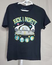 Camiseta Rick and Morty Nave Espacial Talla Pequeña Negra Planetas Gráfico  segunda mano  Embacar hacia Argentina
