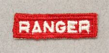 Patch do exército 5461: aba "RANGER" - Segunda Guerra Mundial branco sobre vermelho, borda cortada original comprar usado  Enviando para Brazil