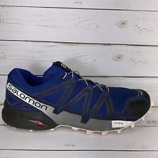 Zapatos para correr Salomon Speedcross 4 Trail para hombre talla 10 azul agarre deportivo parte superior baja segunda mano  Embacar hacia Argentina