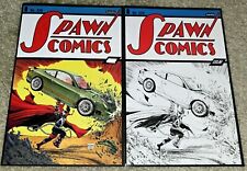 2 Rare HTF Spawn 228 NM MX 1:25 Sketch Action Comics 1 Superman Foreign Variant for sale  Shipping to South Africa