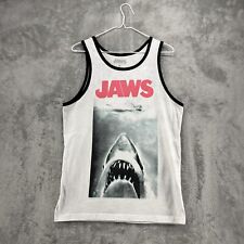 Regata masculina Jaws média branca praia preppy hipster anos 80 anos 90 filme LEIA comprar usado  Enviando para Brazil