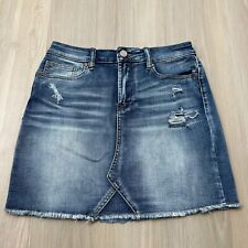 Mini short feminino jeans Indigo Rein júnior tamanho 5 desgastado elástico, usado comprar usado  Enviando para Brazil