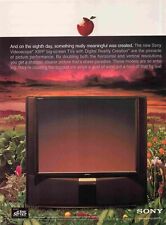 Sony Videoscope Xbr Big Screen Tv Ad 1990S Vtg Print Advertisement 8X11 for sale  Shipping to South Africa