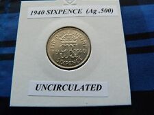 Uncirculated 1940 sixpence for sale  WIMBORNE