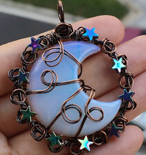 10 peças pingentes de estrela da lua gemas opala mágico reiki cura chakra amuleto comprar usado  Enviando para Brazil