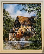 Houghton Mill Huntingdon Signed Watercolour Dated 1999 for sale  Shipping to South Africa