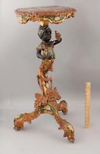 Antigua mesa pedestal orientalista de madera tallada victoriana del siglo XIX Blackamoor Boy segunda mano  Embacar hacia Argentina