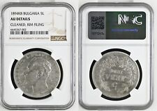 Moneda de 5 levas 1894 NGC AU Detalles Certificada Bulgaria ¡PLATA! segunda mano  Embacar hacia Mexico