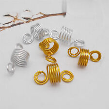 Pacote com 20 bobinas de cabelo Espiral De Alumínio Dreadlocks contas Trança Anéis punhos ajustáveis comprar usado  Enviando para Brazil