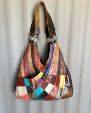 Bolsa de ombro Wilson’s Patchwork couro genuíno Y2k boho retrô estilo anos 70 comprar usado  Enviando para Brazil