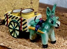 VIETRI GAMBONE DONKEY CART 2 BARRELS 1950 ART POTTERY FIGURINE VINTAGE ITALY #83 for sale  Shipping to South Africa