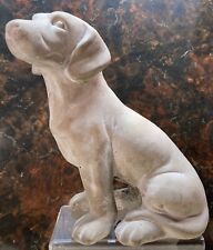 Estatua de piedra de cachorro sentado de 10" / adorno de jardín - conmemorativo / decoración de interiores segunda mano  Embacar hacia Mexico