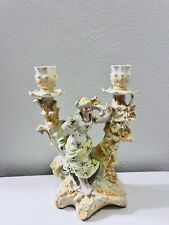 Vintage Antique Candle holder 1800s lady in dress for sale  Shipping to South Africa