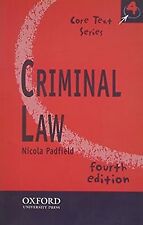 Derecho Penal (Serie Core Text), Padfield, Nicola, Usado; Muy Buen Libro segunda mano  Embacar hacia Argentina