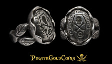 MEMENTO MORI 18th CENTURY GEORGIAN SILVER SKULL AND BONES COFFIN RING JEWELRY, used for sale  Shipping to Canada