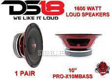 2 DS18 PRO-X10MBASS 10" Midbass Speaker 1600W 8-Ohm DJ Car Audio Mid Bass 1 Pair for sale  Shipping to South Africa