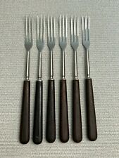 6 Vintage INOX France Mid Century Modern Style Handle Fondue Forks Long Forks for sale  Shipping to South Africa