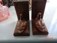Duck wooden bookends for sale  DORCHESTER