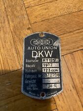 Dkw 125 typenschild gebraucht kaufen  Langendreer