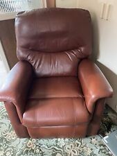 Leather reclining chair for sale  HINCKLEY