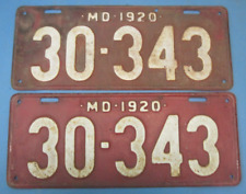 1920 maryland license for sale  Montpelier