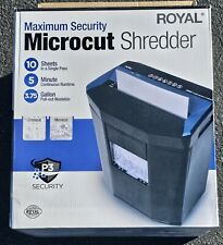 Royal Consumer 1005MC Micro-Cut Paper Shredder 10 Sheet Black/Blue Open Box for sale  Shipping to South Africa