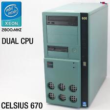 FSC FUJITSU SIEMENS CELSIUS 670 600 2GB DUAL XEON COMPUTER WORKSTATIOND1302 comprar usado  Enviando para Brazil