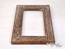 Vintage Carved MIRROR FRAME - Moroccan Brown Decor - RECTANGLE Wooden Furniture for sale  Shipping to South Africa