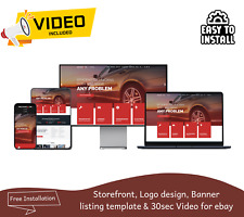 Loja eBay Automotiva, Modelo de Anúncio Personalizado, Design de Logotipo, Pacote de Vídeo comprar usado  Enviando para Brazil