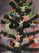 Patrón de ganchillo/instrucciones para hacer decoraciones vintage de árboles de ángeles de Navidad segunda mano  Embacar hacia Argentina