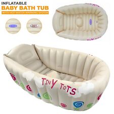 NEW TINY TOTS INFLATABLE BABY BATH HOT TUB HEAT SENSOR INFANT WASHING TRAVEL TUB for sale  Shipping to South Africa