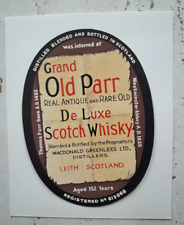 Etichetta da Collezione Originale Vintage Grand Old Parr De Luxe Scotch Whisky segunda mano  Embacar hacia Argentina