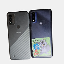 Lote de 2 Celulares Android - Wiko e Motorola Moto G - Telas Rachadas comprar usado  Enviando para Brazil
