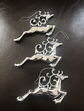 Silver plastic reindeer for sale  WALTHAM ABBEY