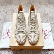 Authentic Christian Louboutin Beige Louis Spikes Mens Sneaker US14 EU47 UK13 for sale  Shipping to South Africa