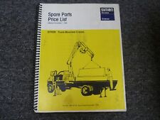 Simon Effer 150 2S 3S 4S 5S Knuckle Boom Truck Crane Parts Catalog Manual for sale  Fairfield