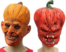 Halloween Masquerade Latex Creepy Pumpkin Mask Prank Party Cosplay Costume Props for sale  Shipping to South Africa
