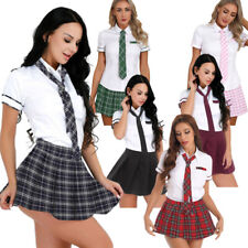 Vestido feminino sexy de uniforme Escolar Menina Vestido extravagante Naughty Roupa Cosplay Fantasia Saias, usado comprar usado  Enviando para Brazil