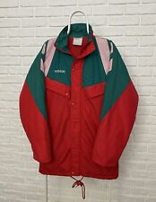 Męska kurtka retro adidas w kolorze czerwonym vintage rzadka duże logo izolowana rozmiar 34/36 na sprzedaż  PL