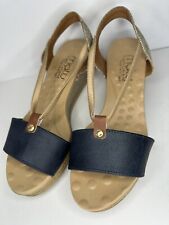 Sandálias femininas Malu Super Comfort azul marinho biqueira aberta tamanho 6 comprar usado  Enviando para Brazil