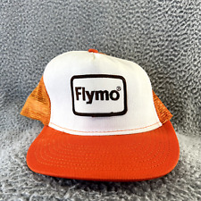 Vintage Flymo Hat Mesh Trucker Snapback White Orange Lawnmower Patch Pacesetter for sale  Shipping to South Africa