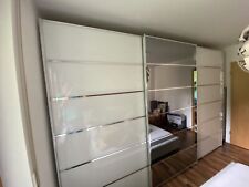 Kleiderschrank, 3 Schiebetüren, weiß, mit Spiegel, 330x223x66cm, gebraucht gebraucht kaufen  Möhringen
