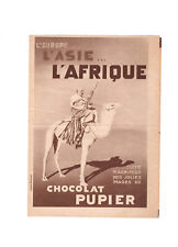 Chocolat pupier publicité d'occasion  Paris III