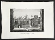 Italia Pompeya Casa de Cástor y Pólux 1840 grabado original por Orlandini  segunda mano  Embacar hacia Argentina