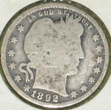 1892 barber quarter for sale  Shipping to Ireland