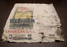 Antique Lyons Milling Co. Telegram Flour Bag Not a Complete Bag for sale  Shipping to South Africa