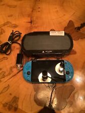 Sony PS Vita PCH-2001 Aqua Blue with case, used for sale  Shipping to South Africa